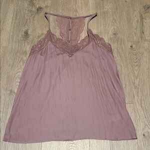 Lace Trim Rose Cami Top
